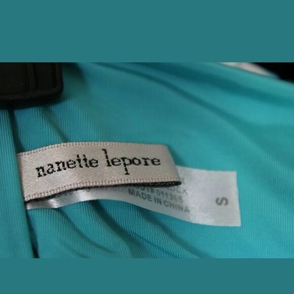 NANETTE LEPORE BANDEAU BIKINI SWIMSUIT SIZE S BLUE - Picture 4 of 9